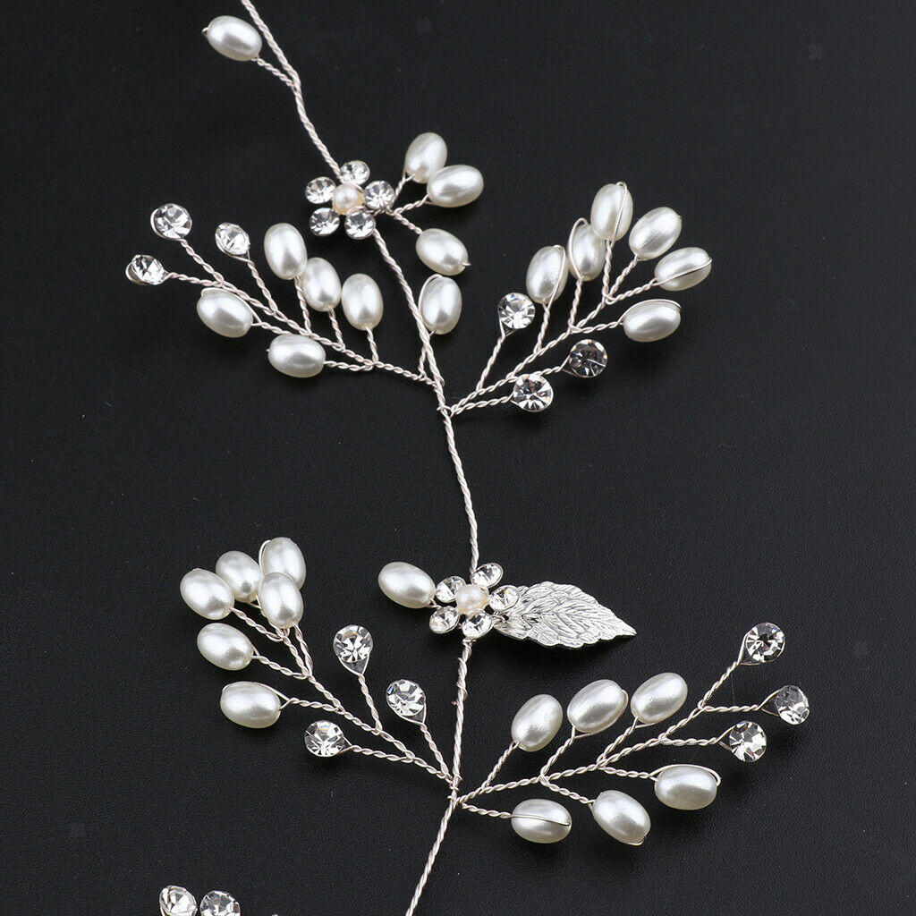 Delicate Wedding Pearls Flower Crystal Headband Wedding Jewelry Gifts