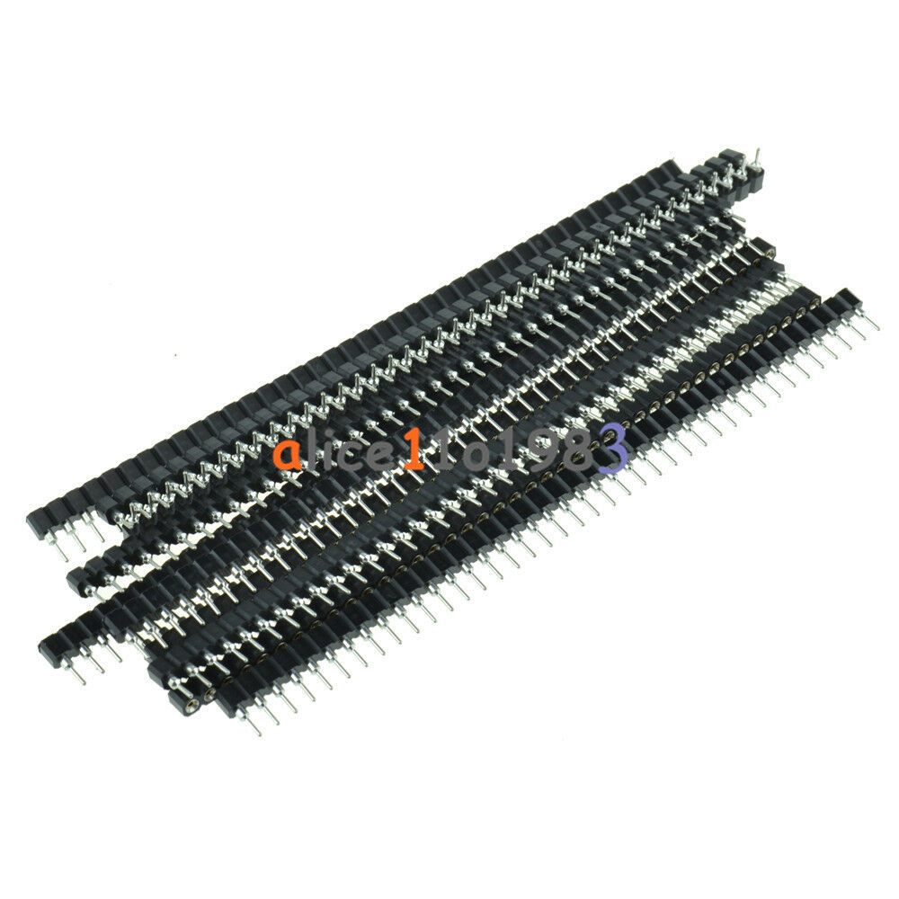 3pcs Strip  PCB Panel Female IC Breakable 40pin Single Row Round Header Socket