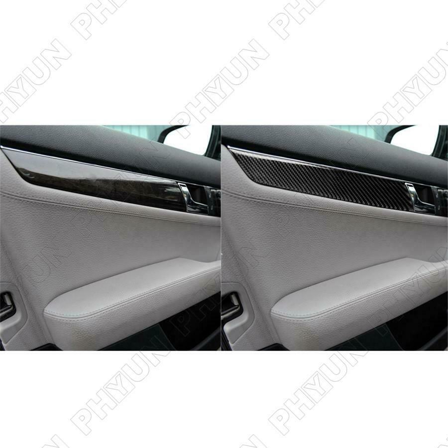 Carbon Fiber Interior Door Panel Cover For Mercedes Benz C Class W204 2007-2013