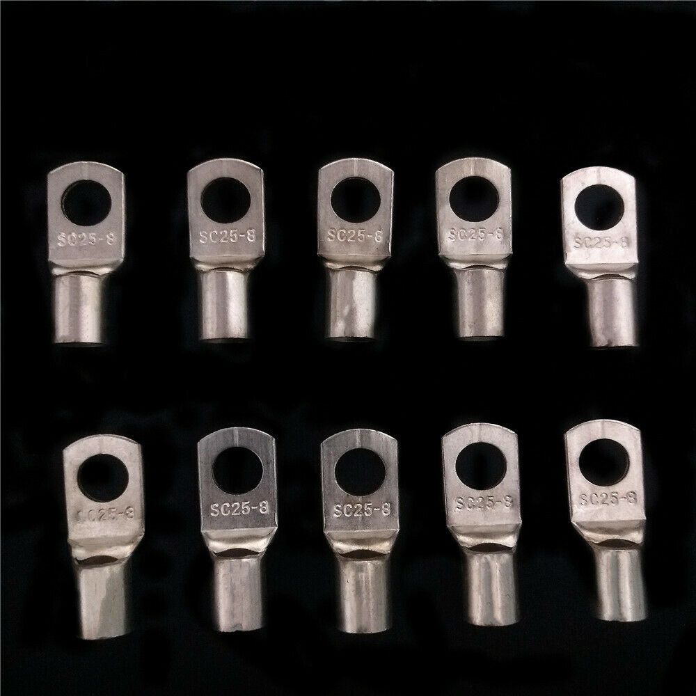 20Pcs Wire Ring Terminal Copper 4 AWG Gauge Connectors Car Audio Terminals 5/16"