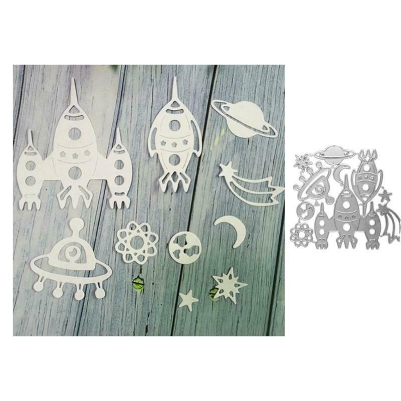 Planet Moon Metal Cutting Die Stencil DIY Scrapbooking Album Paper Card Template