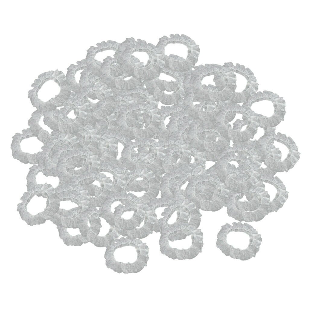 Set of 100 Disposable Steering Wheel Covers White Wheel Anti-dust Clear for
