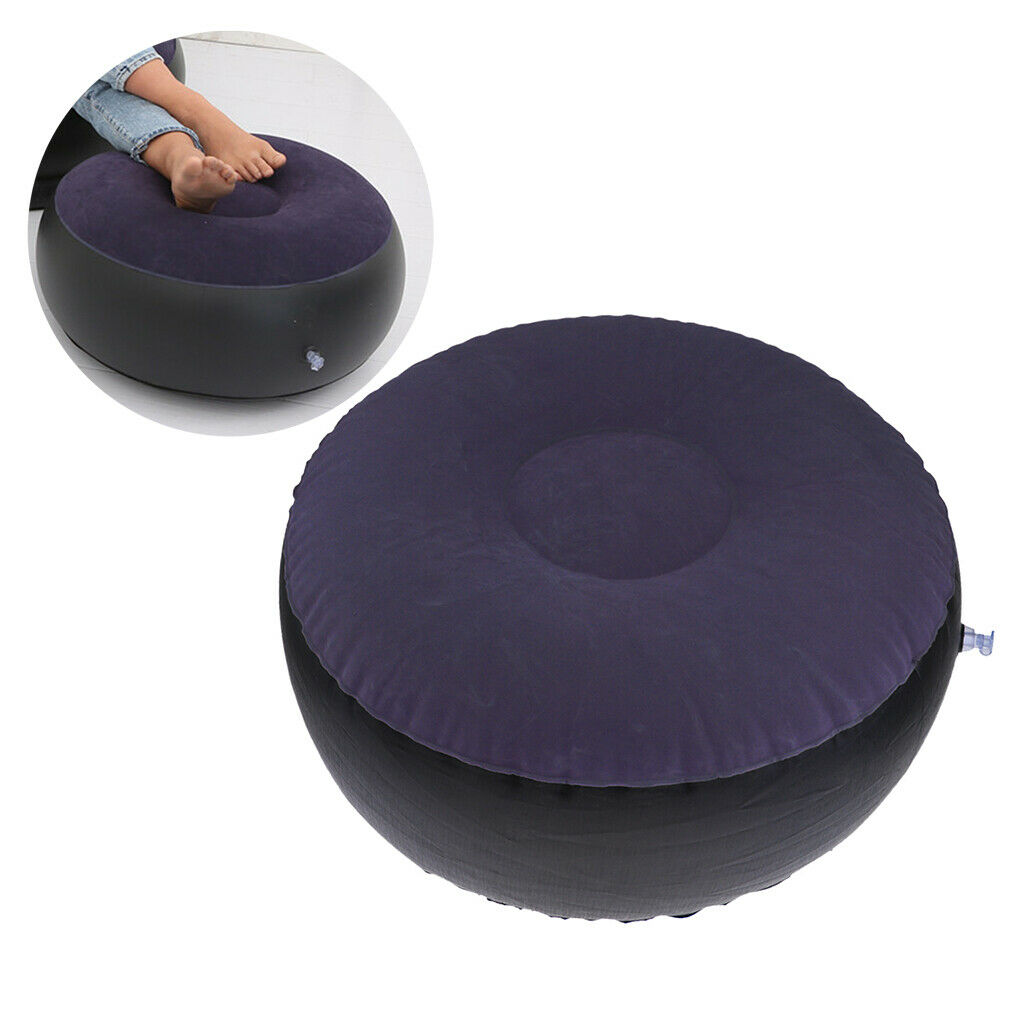 2 Pieces Inflatable Stool Ottoman Camping Leisure Air