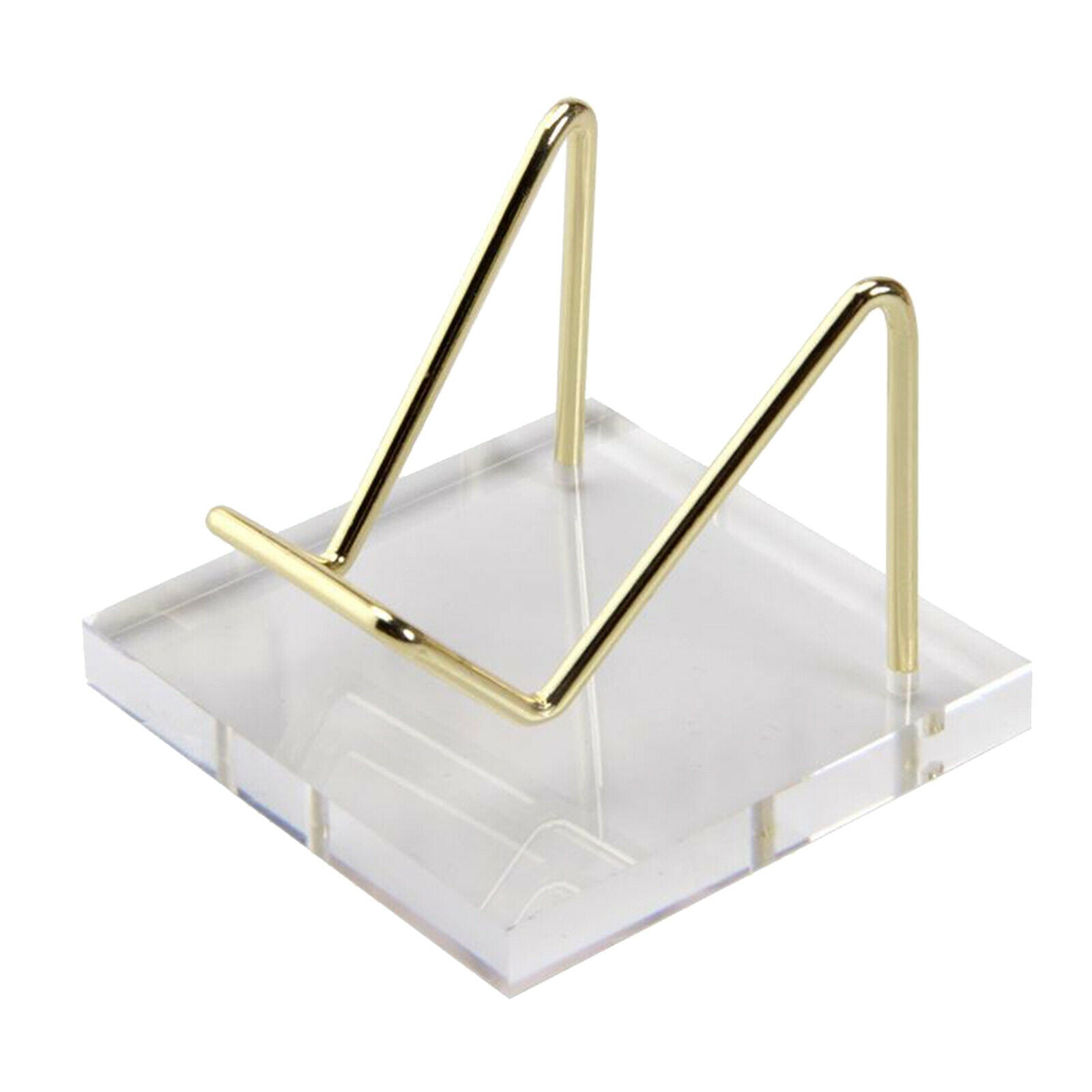 Transparent Acrylic Display Stand Easel for Mineral Fossil Rocks Quartz Medals