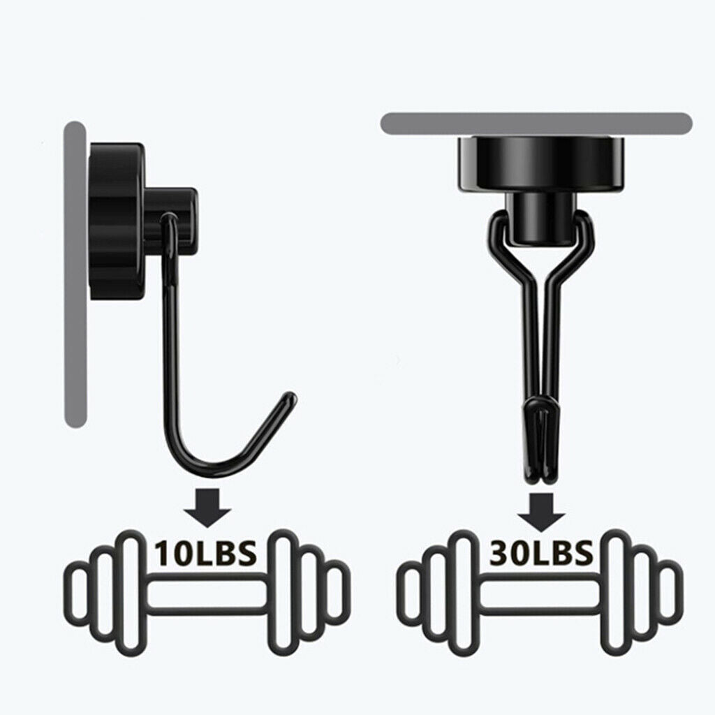 6PCS Magnetic Magnet Hooks Home Kitchen Fridge Key Tool Holder Garage Office
