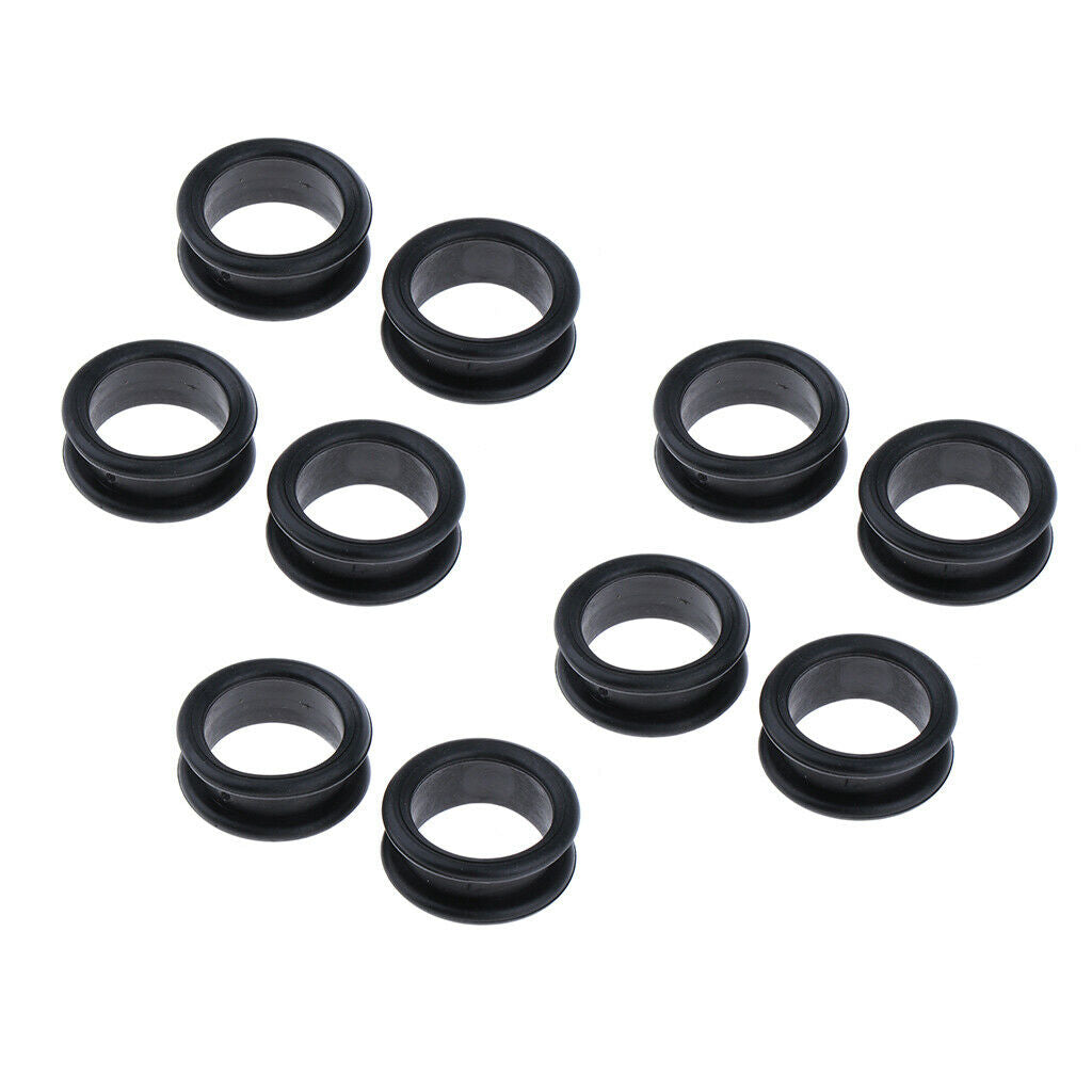 10x Barber Hairdressing Shears Scissors Finger Ring Grips Inserts Black