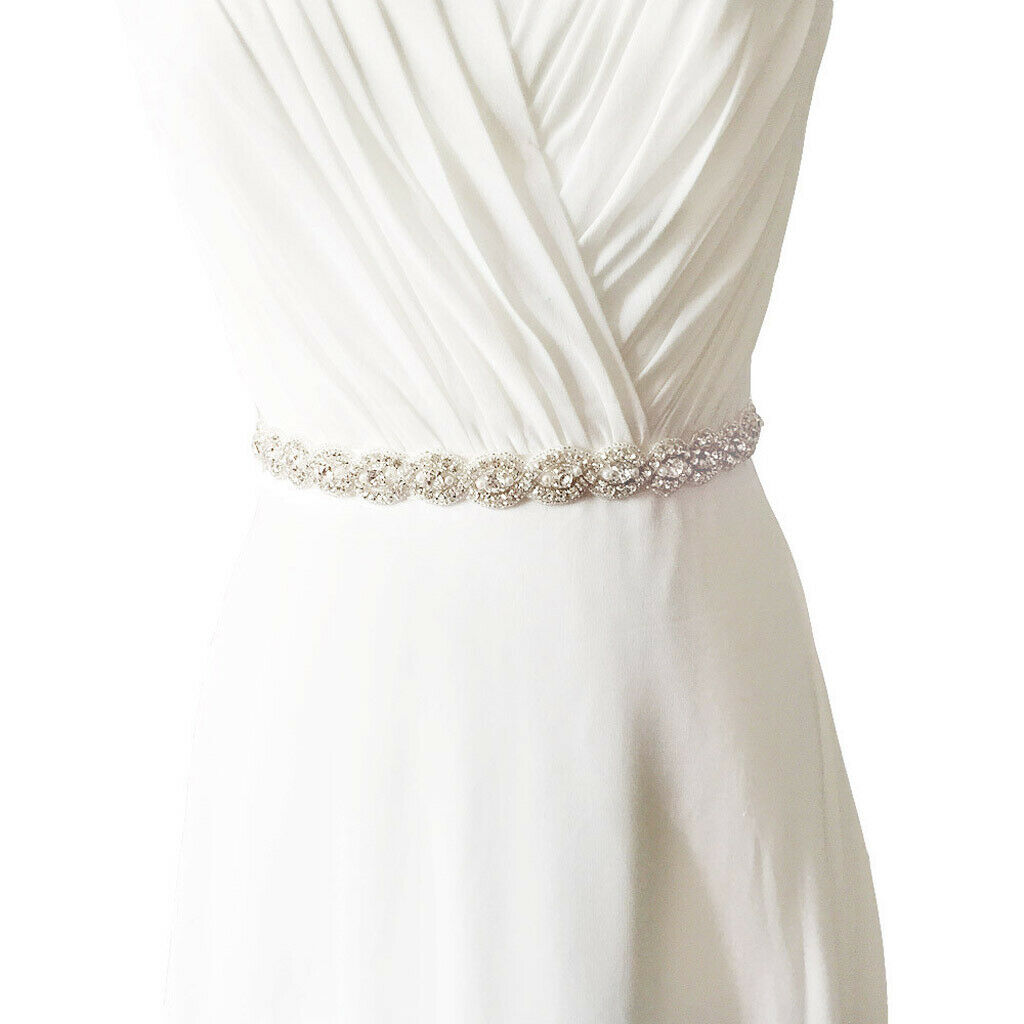 Gorgeous Crystal Wedding Dress Belt Bride Bridesmaid Applique Sash Alloy