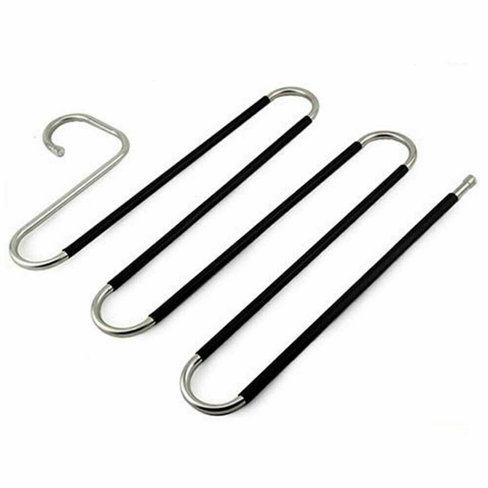 5-Layers MultiPurpose Hangers Magic Non-Slip S-Shaped Hangers Closet Space Saver