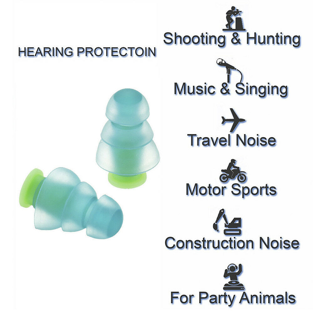 Hearing Protection Noise Cancelling Ear Plugs +Box for Sleeping Concert Musician