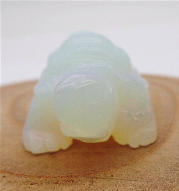 50x33x23mm White Opal Carved Sea Turtle Decoration Statue Stone Decor HH7944