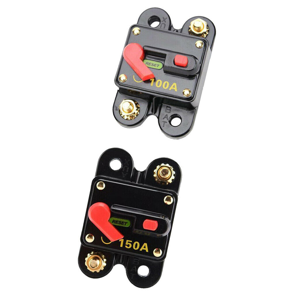 Pack of 2 100/ 150 Amp Circuit Breaker with Manual Reset for Trolling Motor Auto