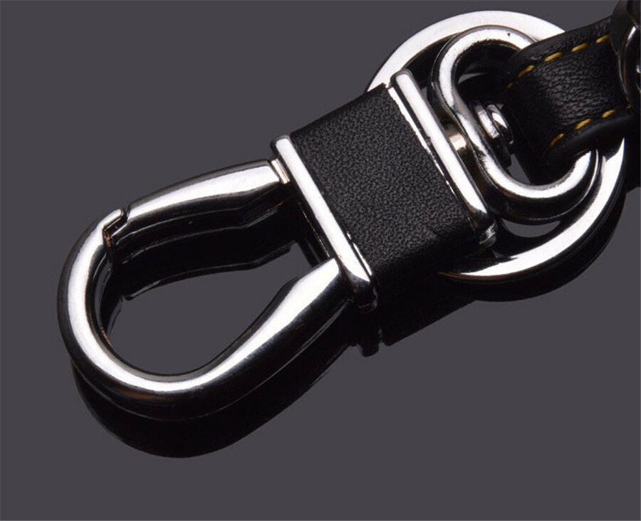 Leather Key Case Cover w/ Keychain For Renault Sandero Scenic Captur Clio Duste