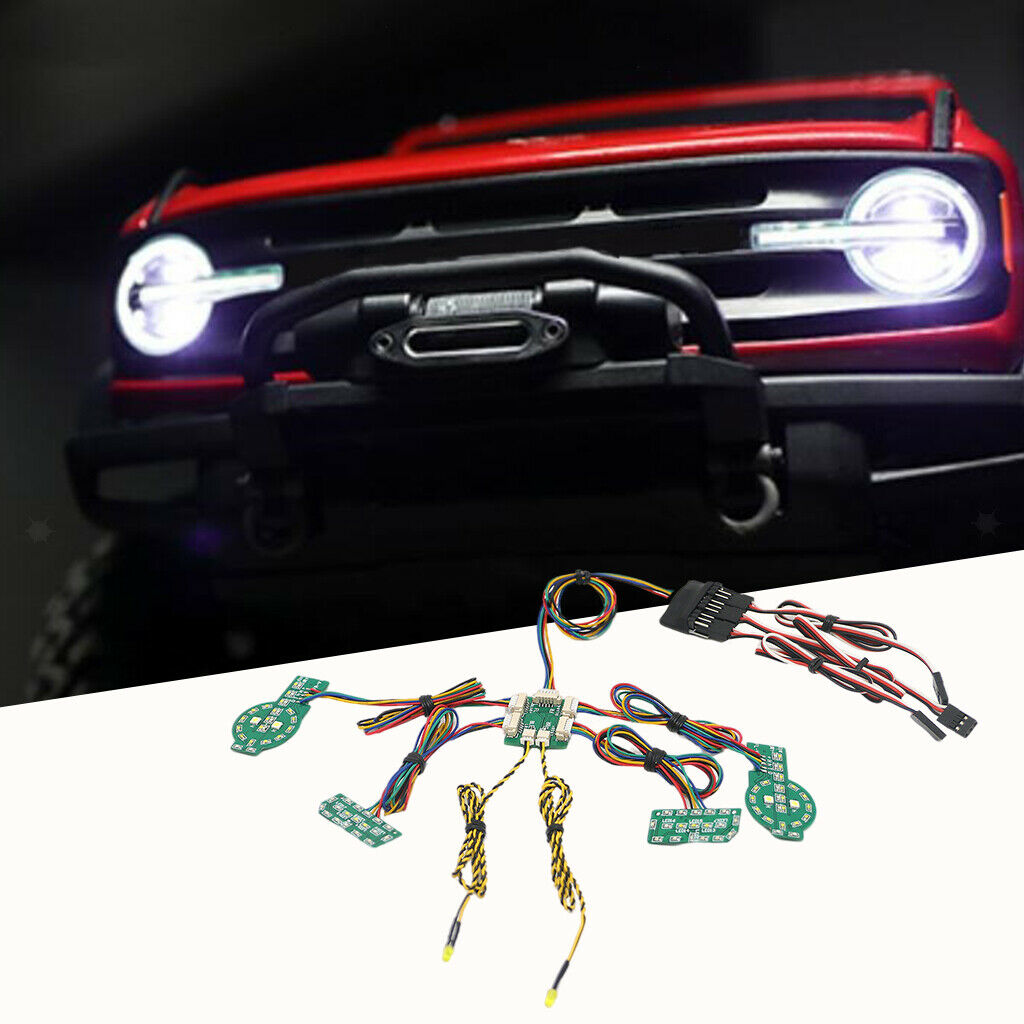Portable RC LED Lights LED Lamp for 1/10 Bronco Car Parts Replaces Accessory