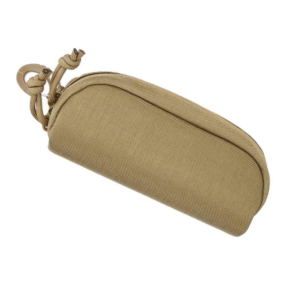 2Pcs Portable Sunglasses Storage Case Zipper Molle Goggle Glasses Bag Nylon