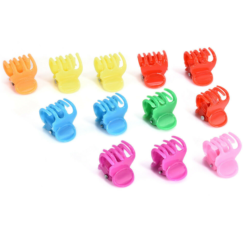 20Pcs Set Fashion Colorful Assorted Mini Small Plastic Hair Clips Claws Clamps !