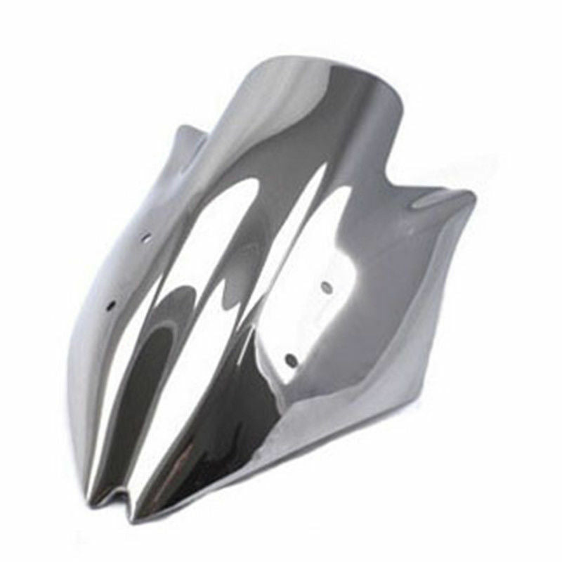 Chrome Double Bubble Motorbike Windshield Windscreen for Kawasaki Z1000 07-09