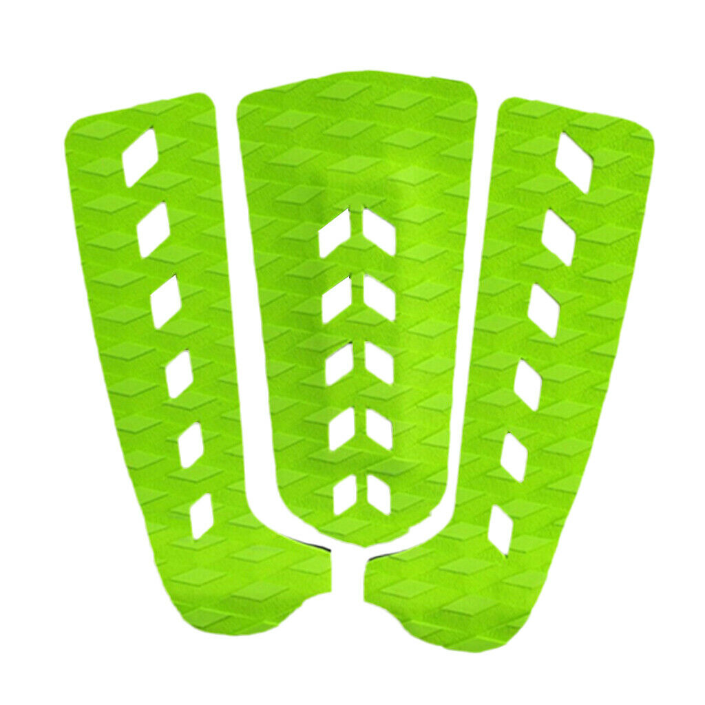 3Pcs EVA Surfboard Traction Pad Tail Pad Deck Grip Surf Surfing Board Green