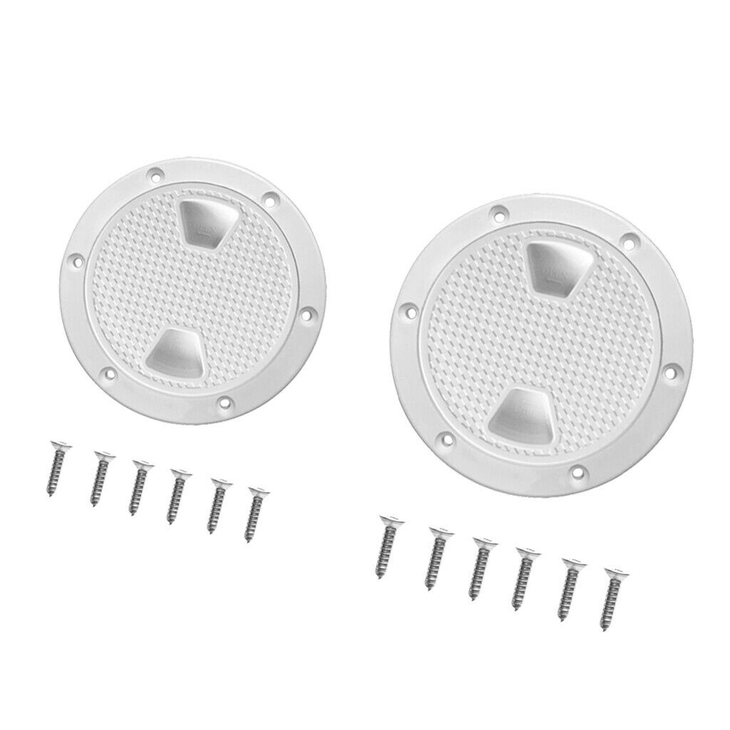 2pcs 6&8 Inch Deck Plate Waterproof Inspection Hatch Cover Lid w/ Screws for