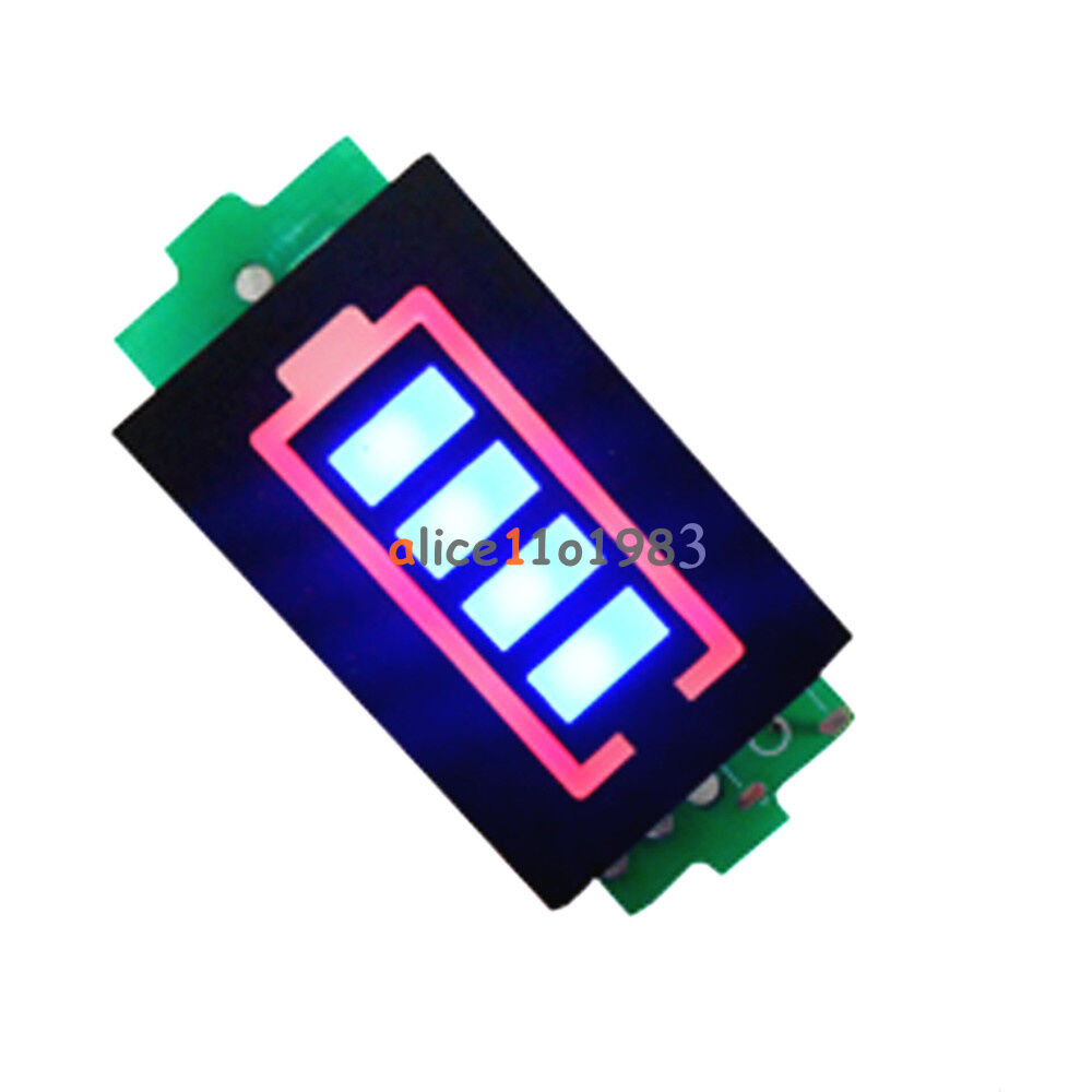 2S Lithium Battery Capacity Indicator Module 8.4V Blue Display Power Tester
