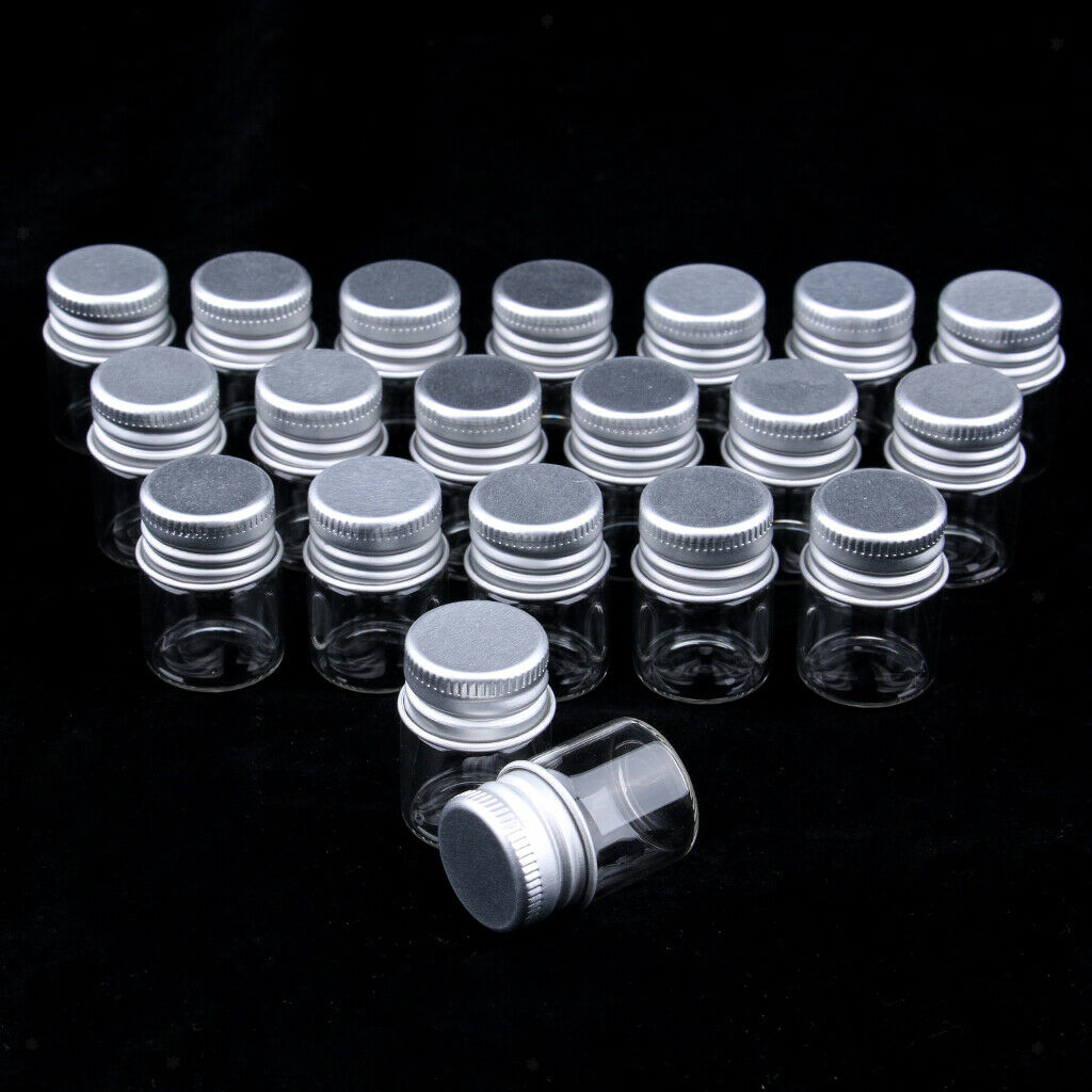 20-piece Refillable Round Glass Jars For Cosmetic Packaging For Cosmetic Travel