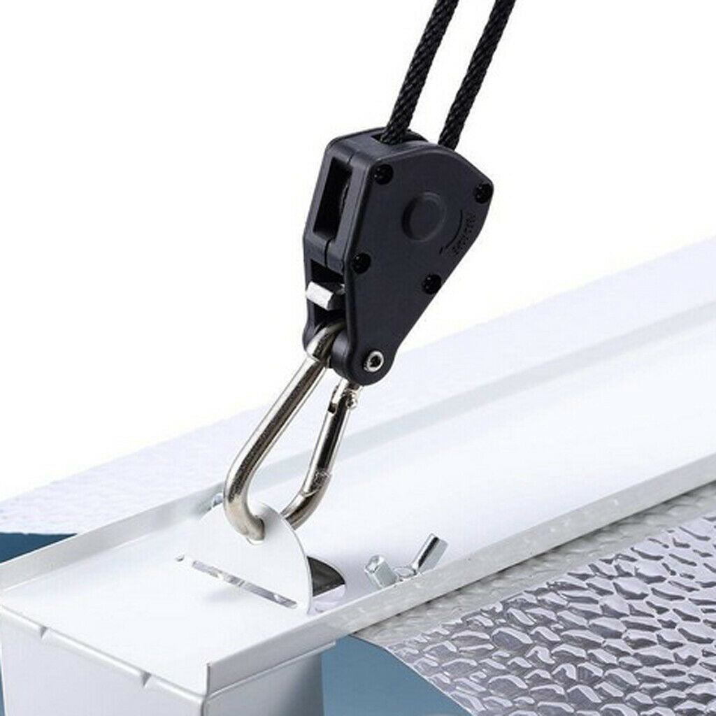 4Pcs Adjustable Braided Rope Clip Hanger Ratchet Hanger Zinc Alloy Hook