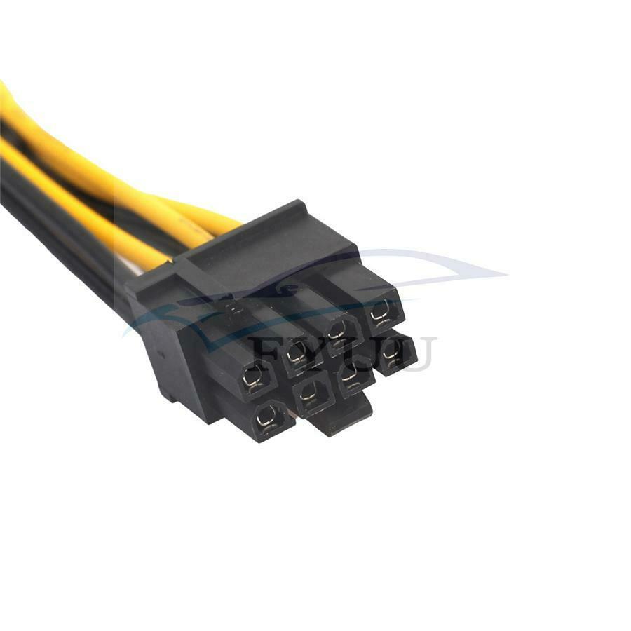 10Pcs PCI-Express PCIE 8 Pin to Dual 8 (6+2) Pin Adapter Power Supply Cable 30cm