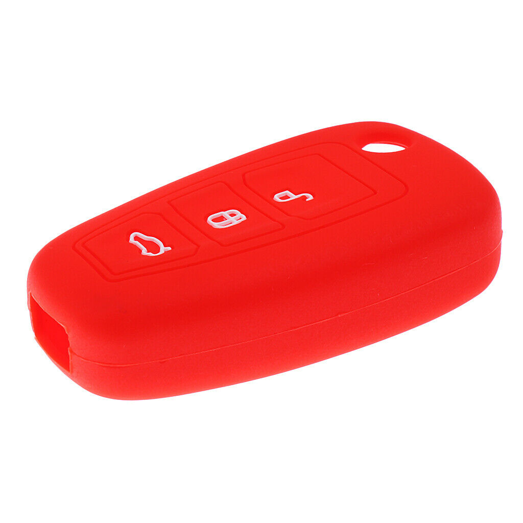 Silicone Car Key Shell Case Fob Cover Housing for Ford   Focus Red