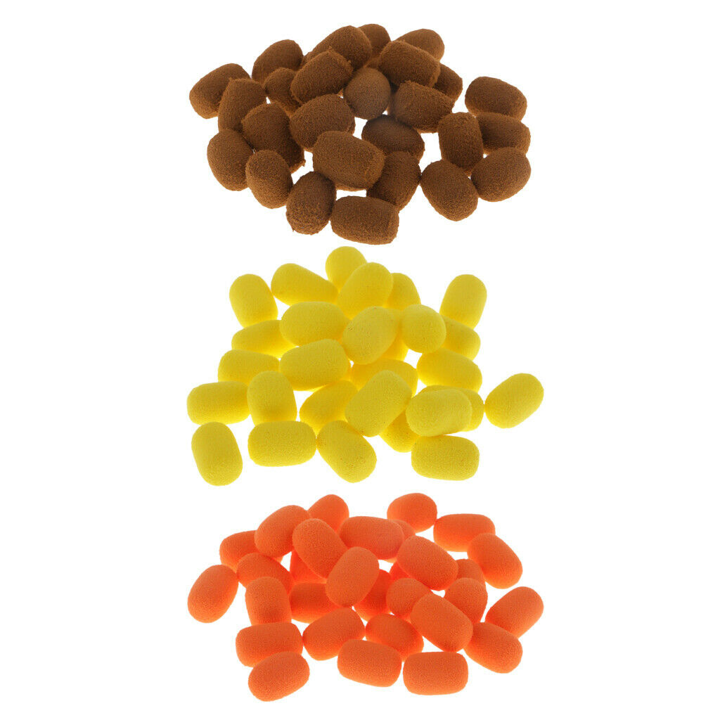 30pcs/Box   Up Boilies Floating Ball Beads Capsule Shape Baits Brown