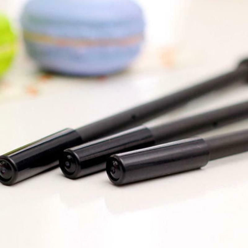 4 Pcs Novelty Black Gel Ink Pen Black Refillable Gel Pen 0.38mm Universal Refill