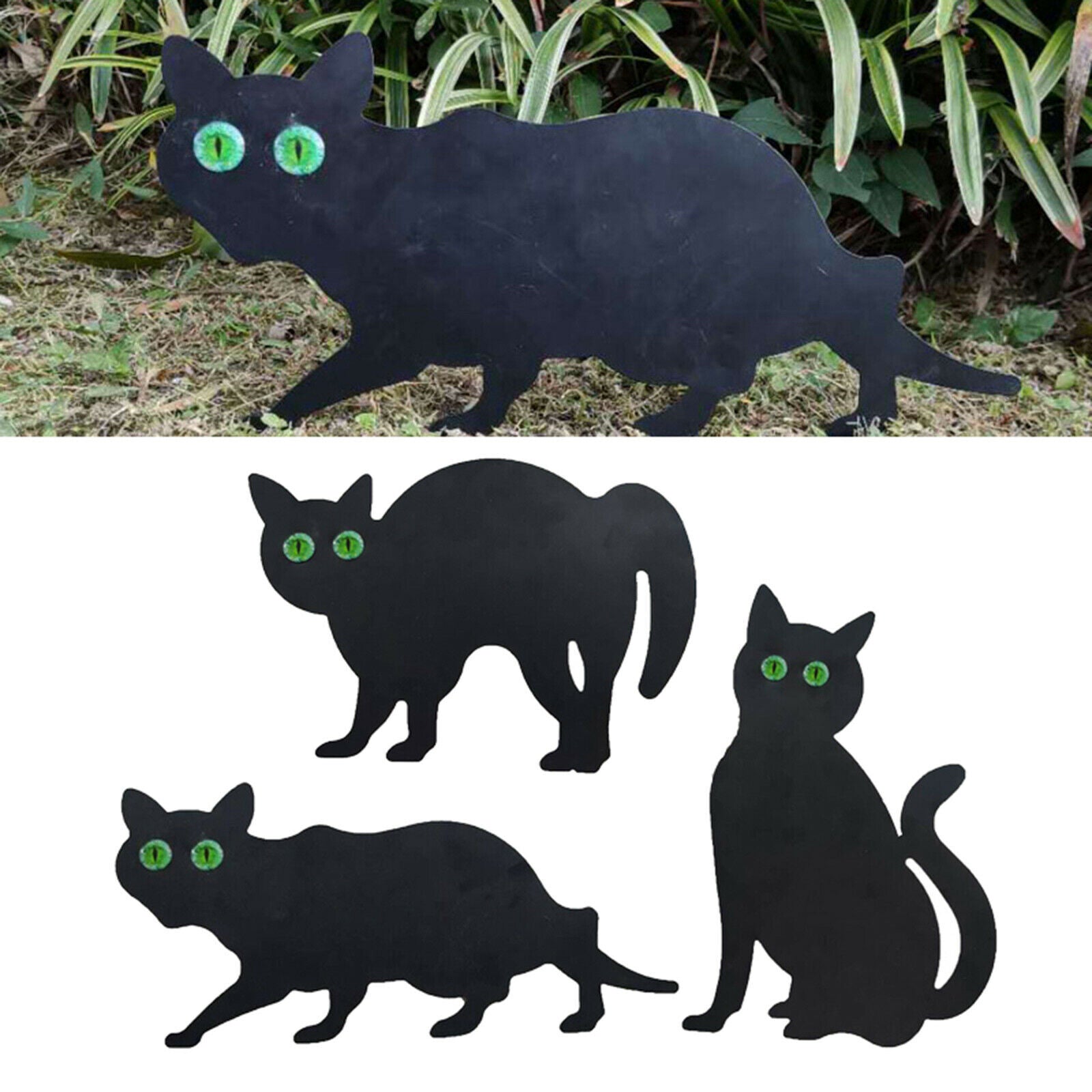 Garden Scare Cats Halloween Cat Yard Decor Outdoor Scarecrow Cat Repellent