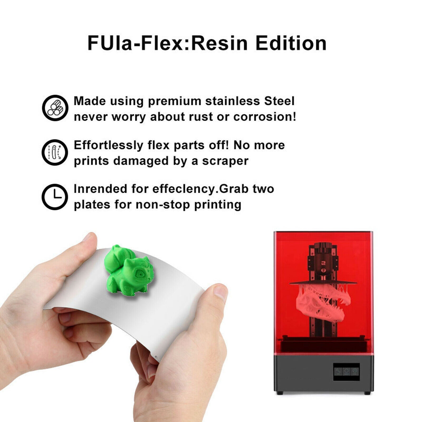 196X126mm SLA/DLP Light-Cured Flex Plate Magnetic Sheet Kit Upgrade Parts