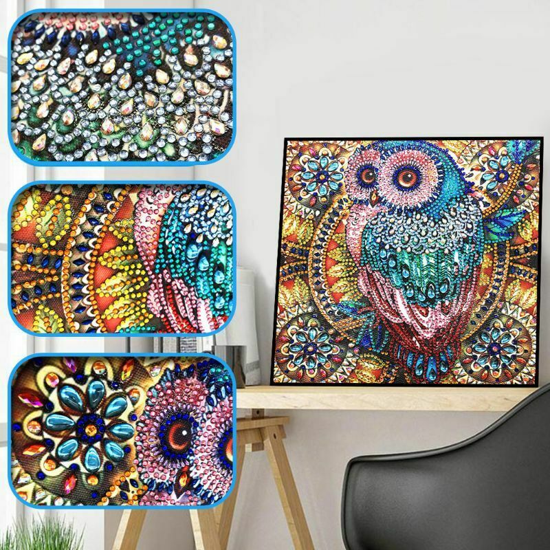 Owl DIY 5D Special Shaped Diamond Painting Embroidery Cross Stitch Kit