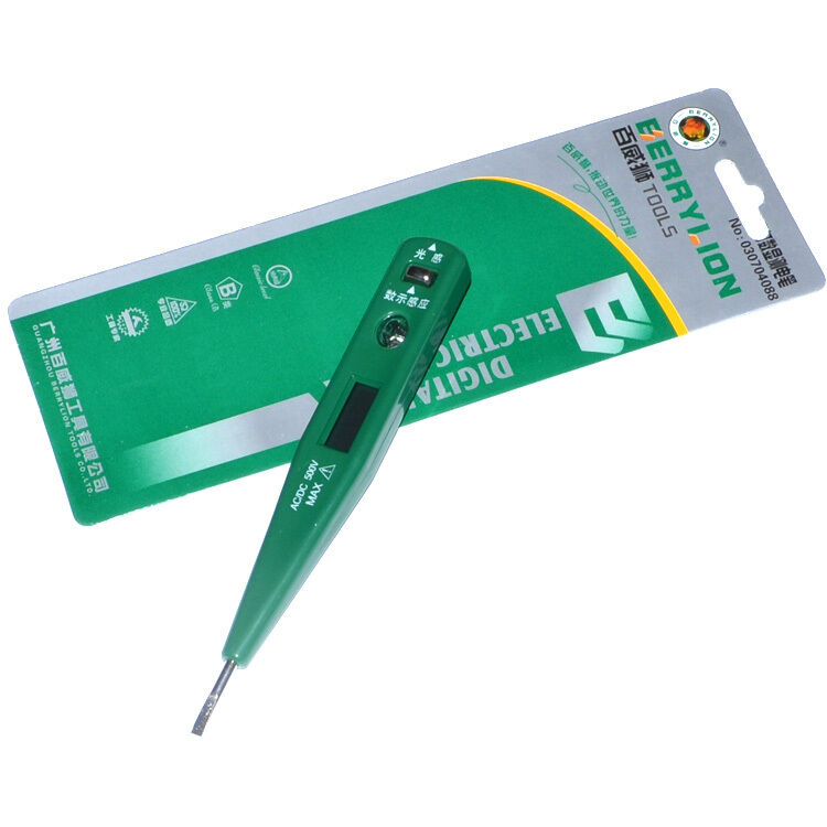 Digital Voltage Detector Pen+Light Indicator AC/DC 500V Electric Test Pencil