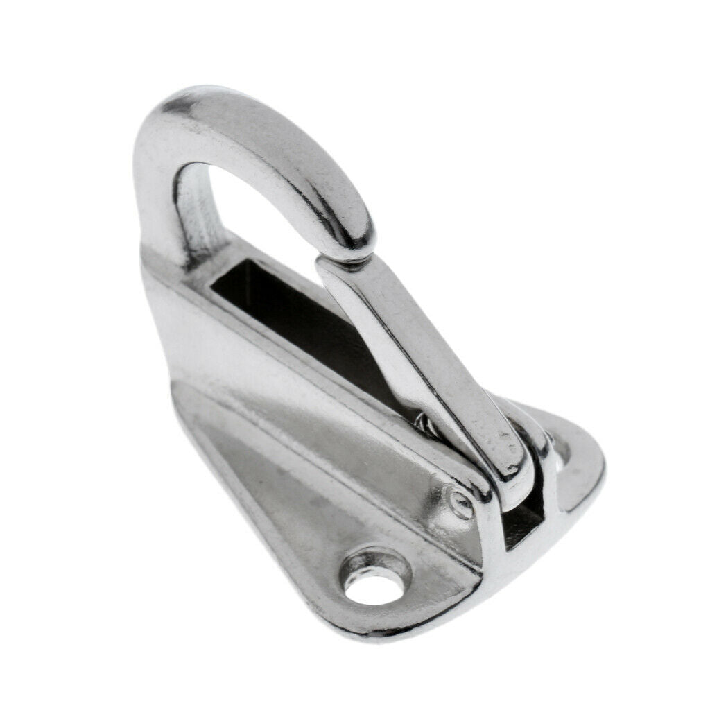 4 Piece Boat Stainless Steel Spring Snap Type Fender Fending Hook Hanger 9mm