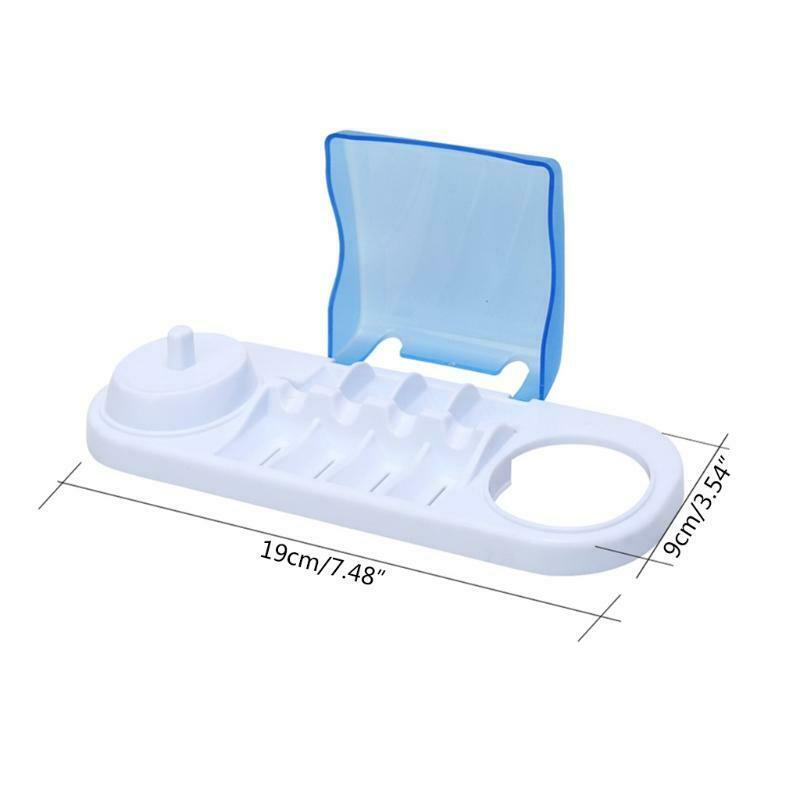 Electric Toothbrush Plastic Stand Charging Station with 4 Brush Head Holder Box