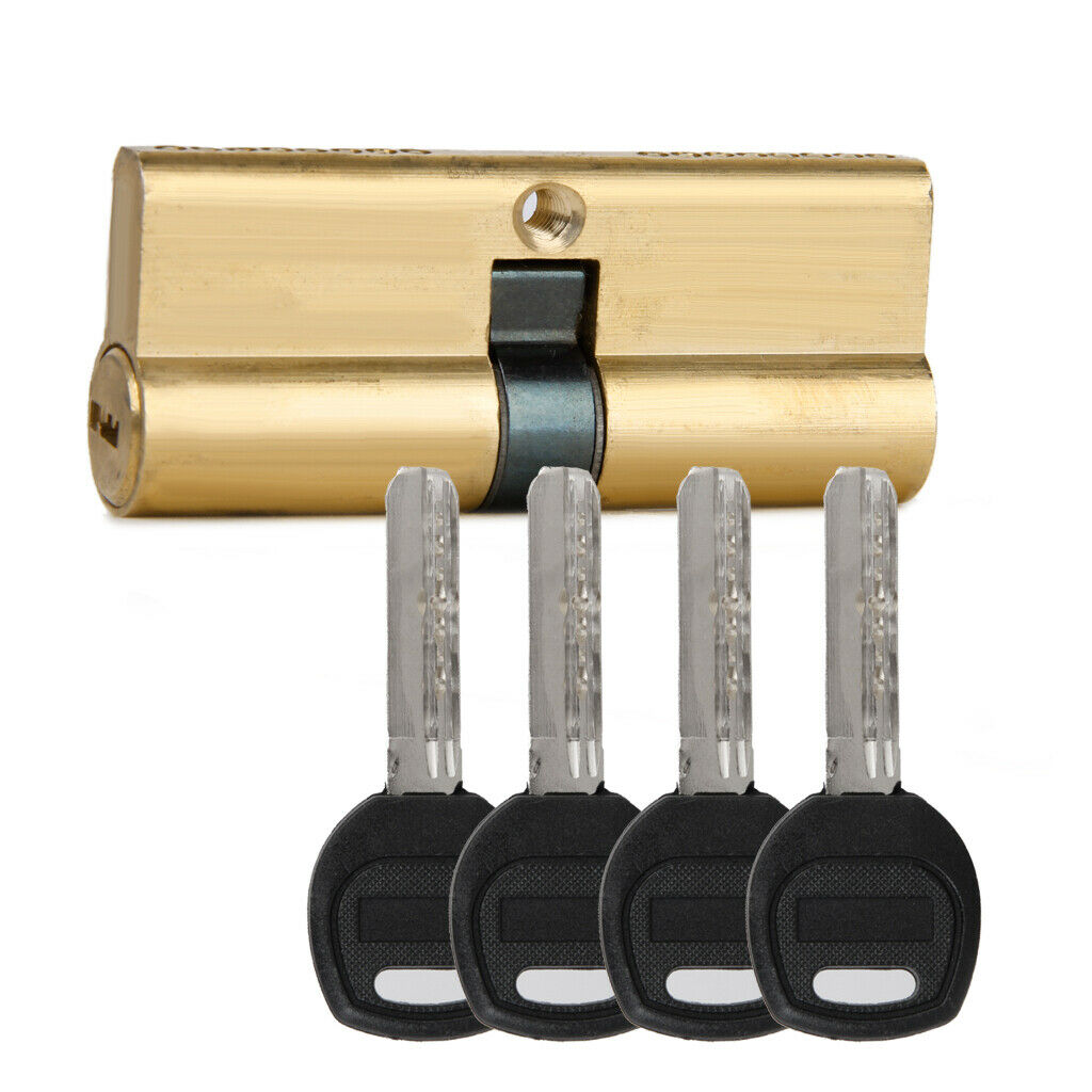 65MM 75MM Copper Key Cylinder Door Lock Barrel with 7 Keys for Door Garage Home