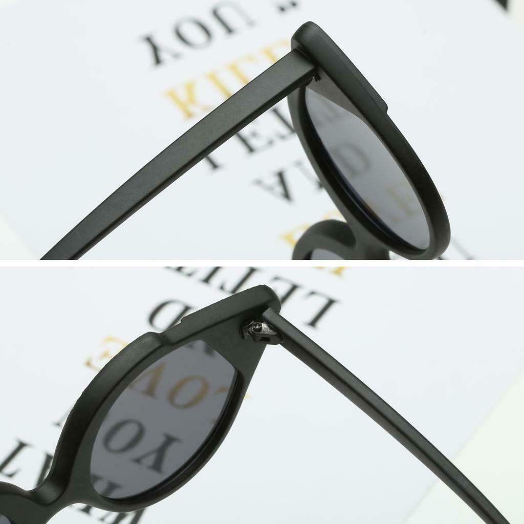 Retro Round Polarized Woman Sunglasses 100% UV400 Protection Cat Eye - Red, as