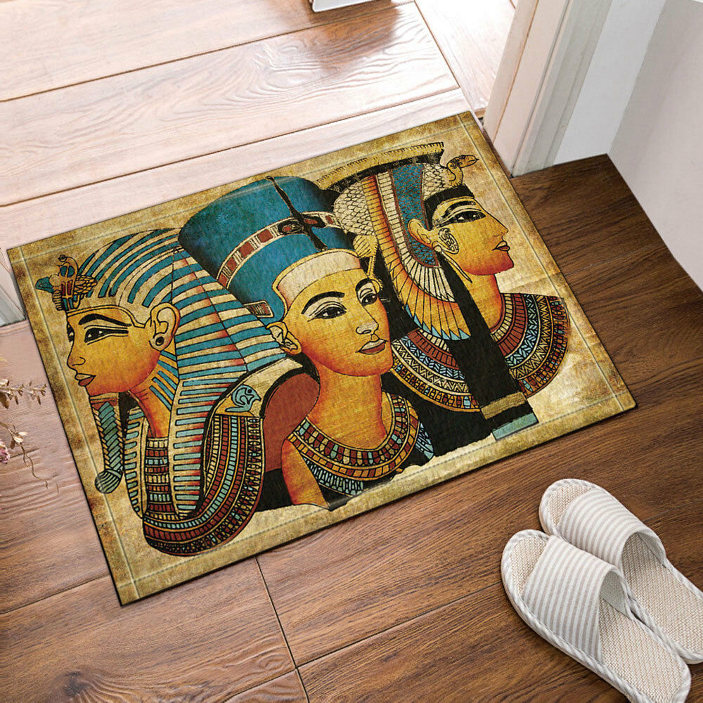 Egyptian Queen King Prince Bathroom Rug Non-Slip Floor Indoor Door Mat 16x24"