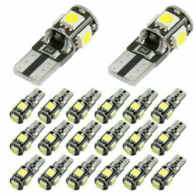6x White T10 Car Bulbs LED Error Free Canbus 5 SMD Xenon W5W 501 Side Bulb Light