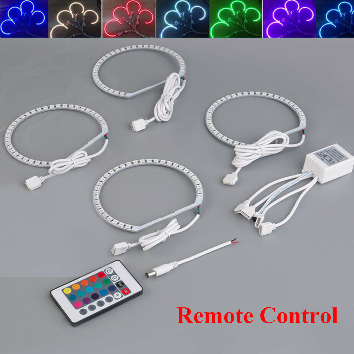 131mm6A 5050 SMD LED Angel Eye Ring With RGB Controller For92-98 BMW E36 3Series
