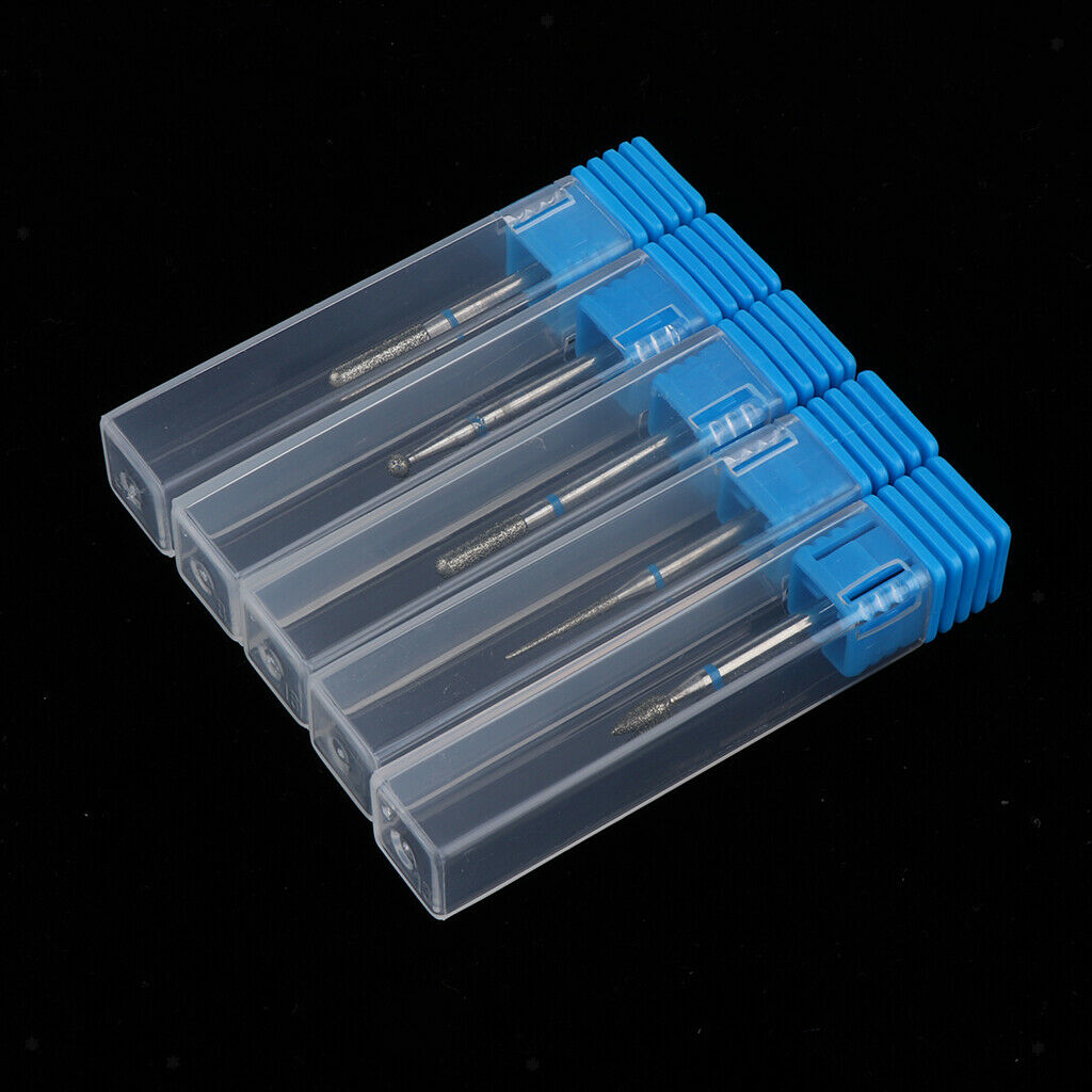 5Pcs Alloy Mini Barrel Head Drill Bits Set Nail Tips Grinding Head
