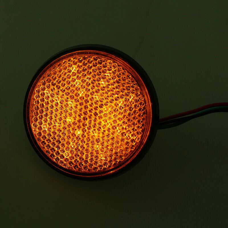 2.4" Waterproof Reflector Universal For Motorcycle Trailer Truck Boat Mailbox