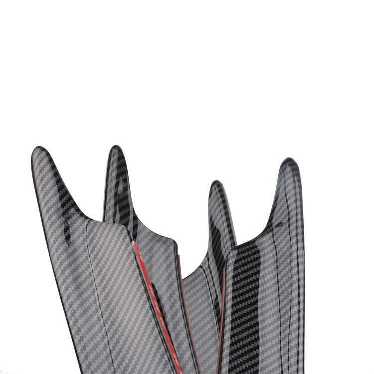 4x Carbon Fiber Front Bumper Fins Canards Splitters For Mitsubishi Lancer