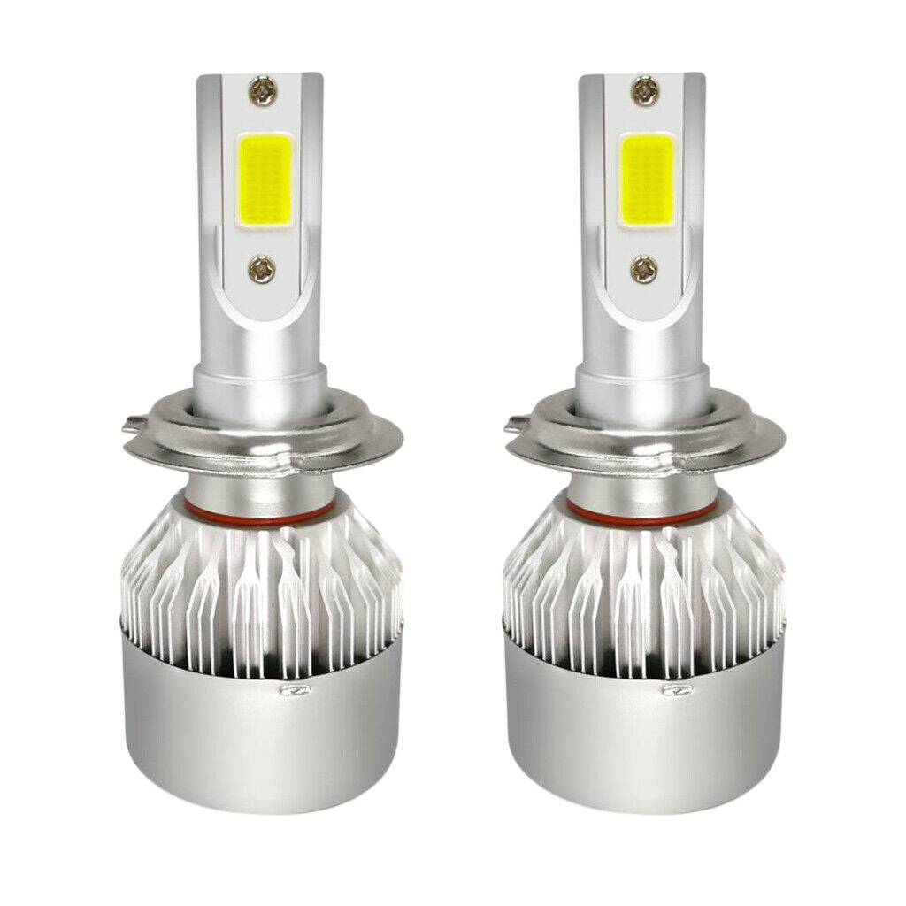 Auto Car COB LED Fog Headlight Bulb Conversion Kit Hi/Lo Beam Lamps H7 6000K
