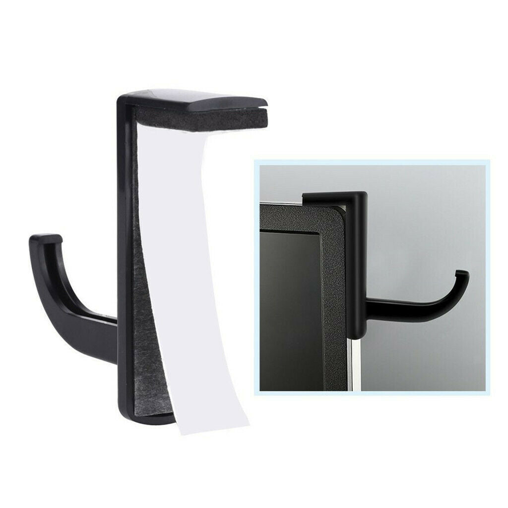 Headphone Hanger Monitor Stand Holder Headset Stick-on Hook Earphone Desk