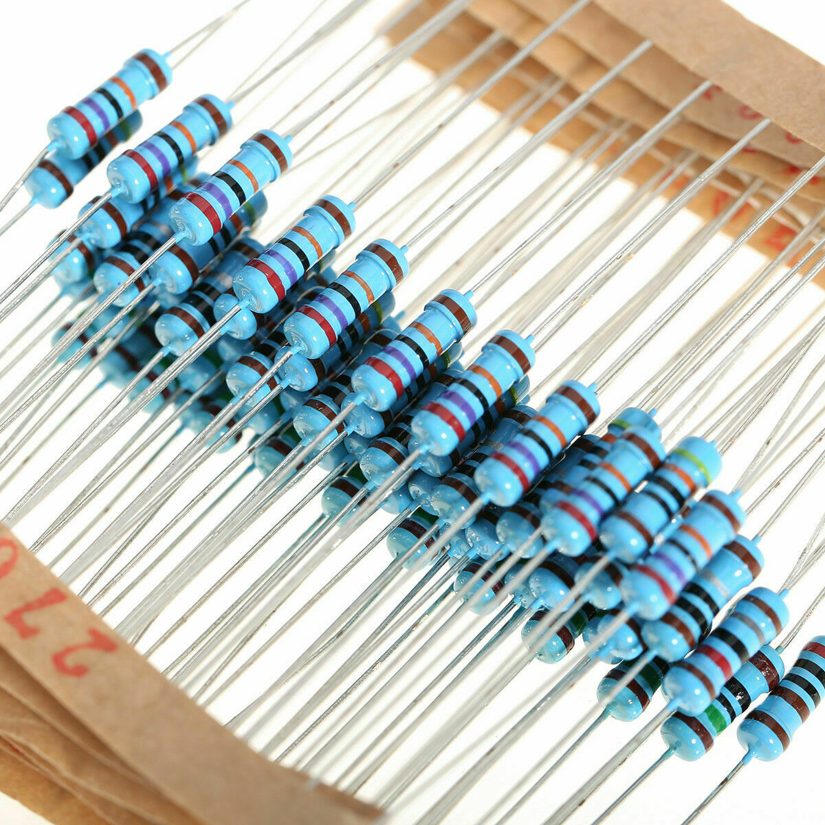 1100pcs 10X 110Value 1/2W 1% Metal Film Resistor Assortment Kit 0.1Ω ~ 10 mΩ