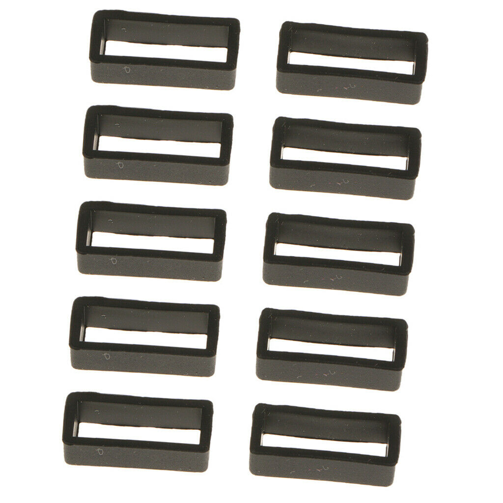 10 Pieces 22mm + 10x 20mm Rubber Watch Band Loops Replacement Keeper Loop