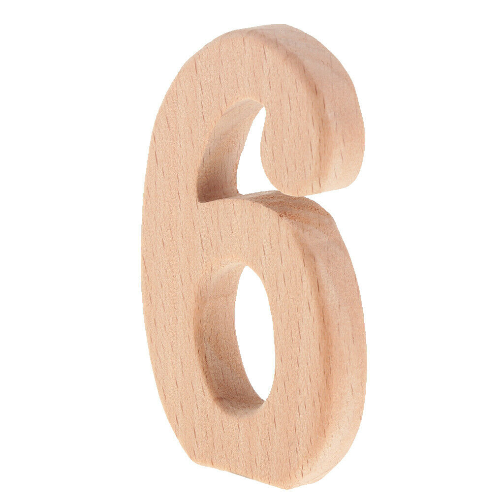 Wooden Baby Teether Toys Sensory Skills Perfect shower Gift Number Six