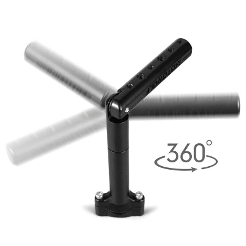 Foldable Aluminium Motorcycle Bikes Handlebar LED Light Extension Bracket Stand