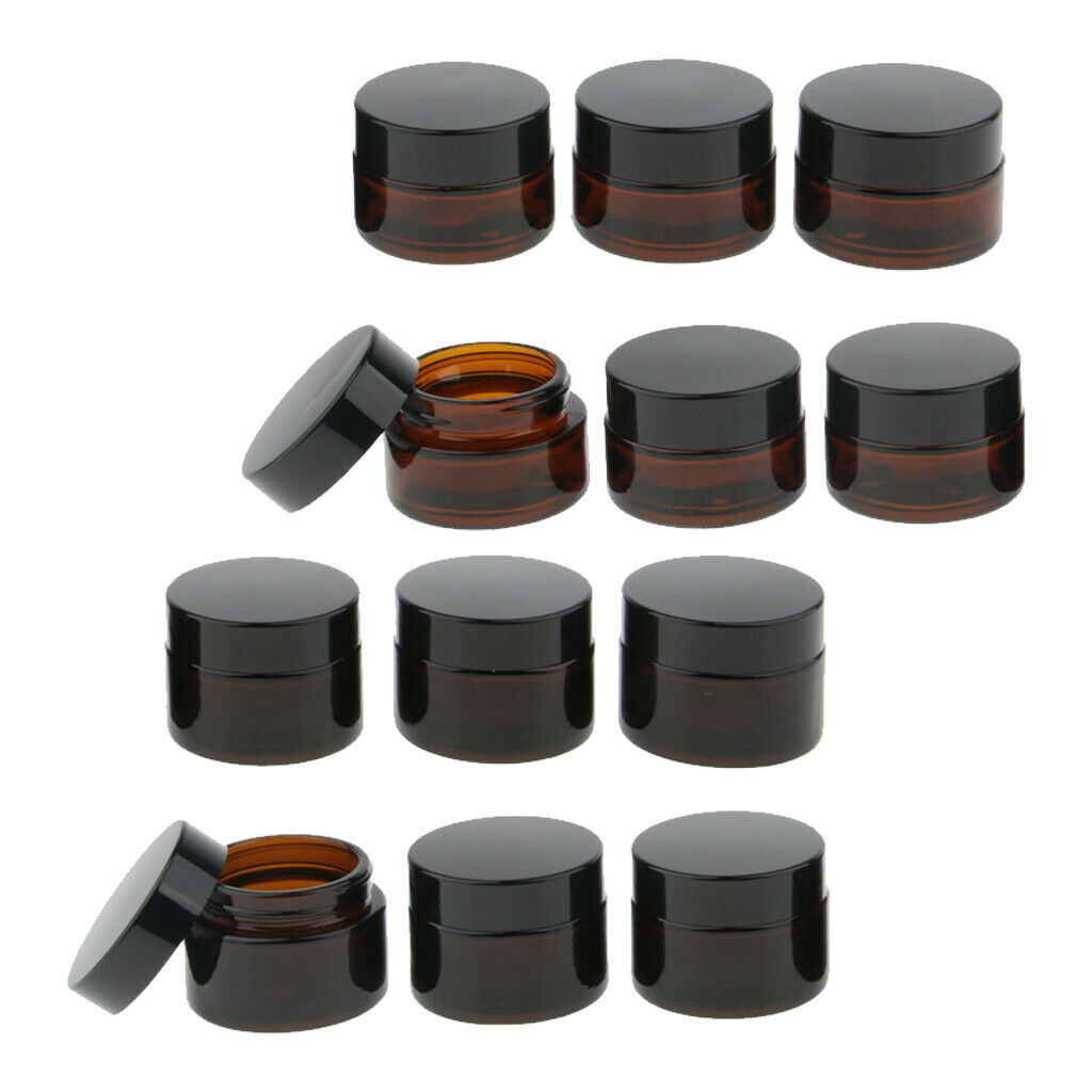 12X, Refillable Empty Glass Makeup  Containers Jar Cannings Home Travel